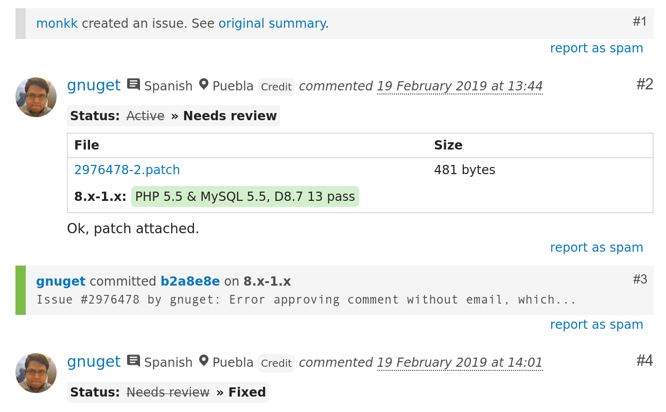 David fixing a reported comment notify issue all himself.
